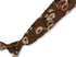 coffee brown with blush pink floral design cotton tie